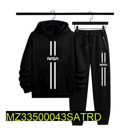 Product Name: 2 Pcs Men's Stitched Polyester Fleece Printed Track Suit