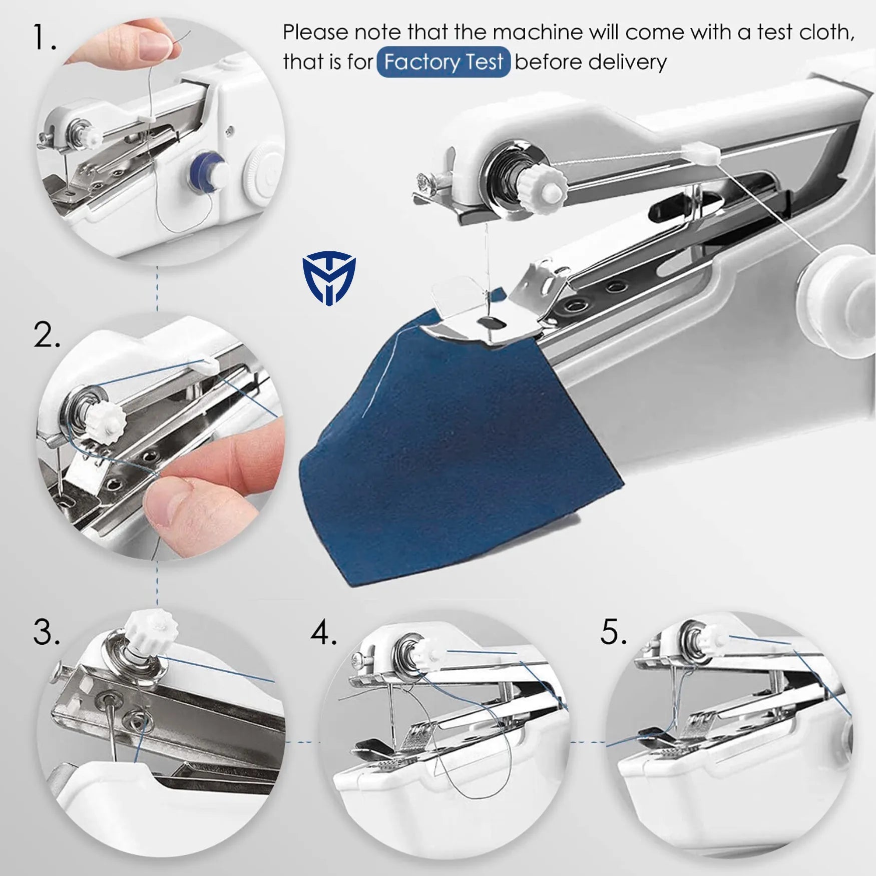 Mini Foldable Sewing (سلائ) Machine,Easy To Use,for Cloth Repairs, Fabric Stitching, Home and Travel Use - JELLA